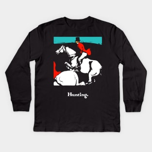 Victorian Sporting Art - Fox Hunting Kids Long Sleeve T-Shirt